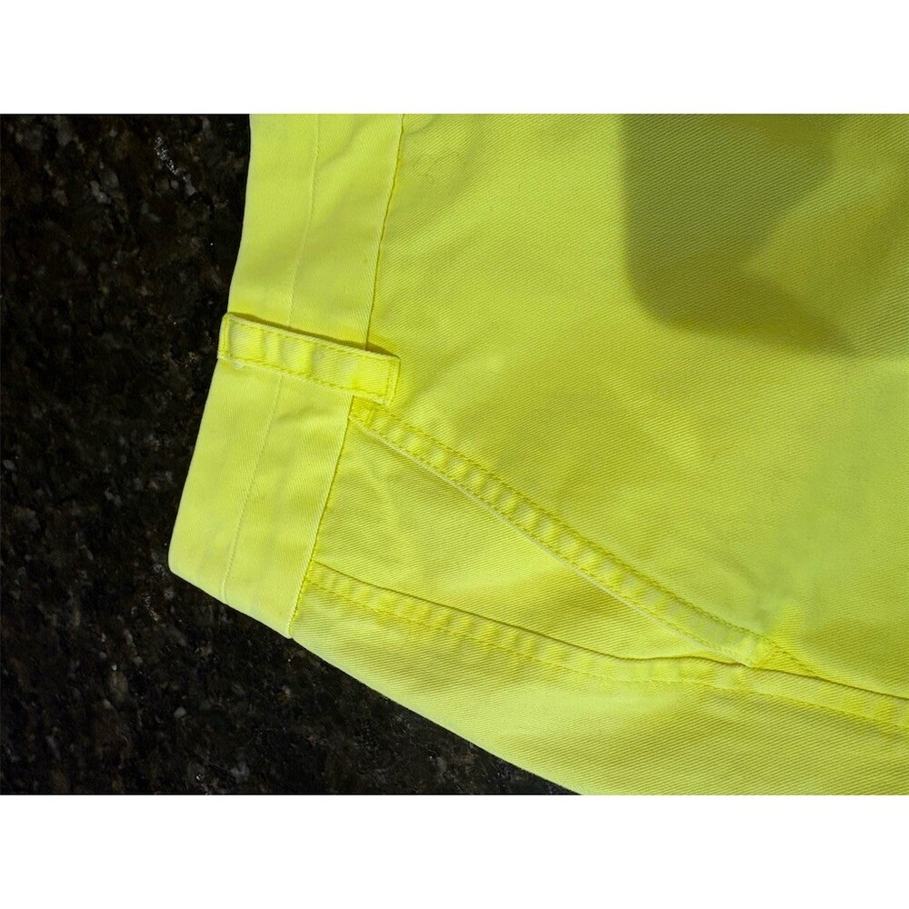 J.Crew Chino Shorts Womens Size 2 Bright Yellow Flat Front Pockets - Picture 6 of 8